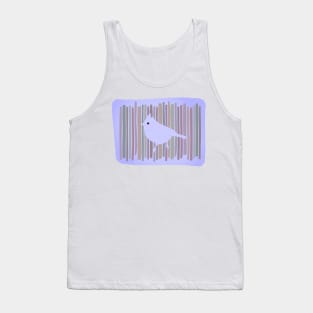 Cute Bird Silhouette Periwinkle Background Tank Top